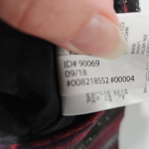 Express Womens 00 Silver Red Aztec Southwest Wrap Front Tweed Mini Skirt Stretch - Picture 5 of 8